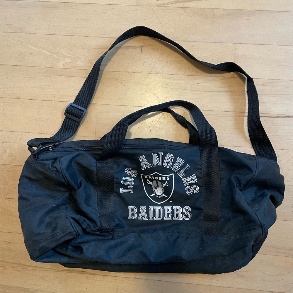Vintage LA Raiders duffel bag
